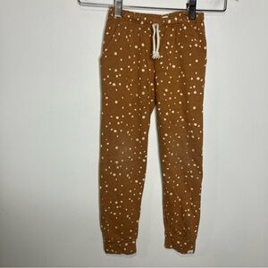 Lulu & Roo sweatpants joggers caramel colored with white spots size 5T